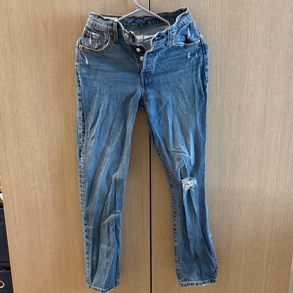 Levi's Medium Blue Denim Jeans with Contrast Stitching